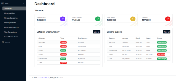 Advanced Income and Expenses Management System - PHP, MySQL Projects